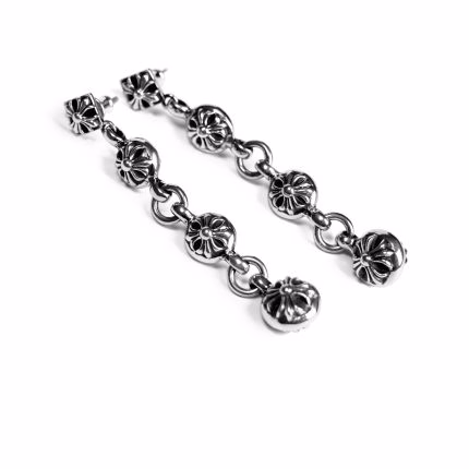 Chrome Hearts Crossball Three Drop Earring