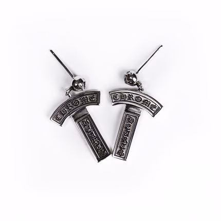 Chrome Hearts Logo Drop Earrings