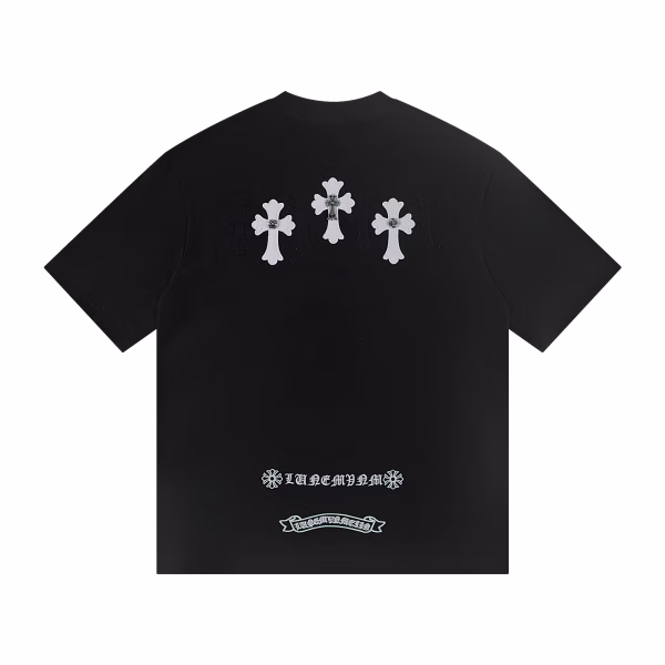 Chrome Heart Triple Cross Patch Black T-Shirt
