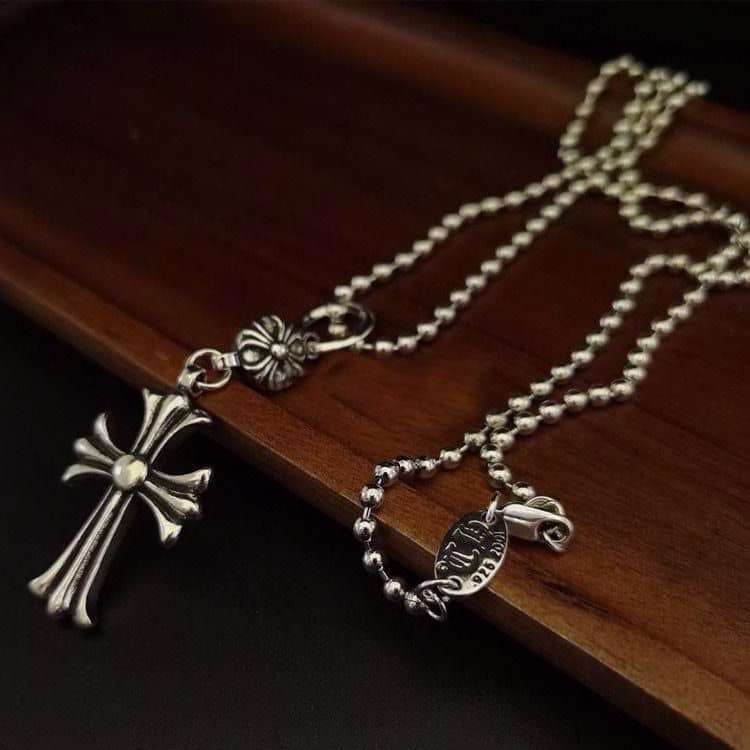 CH Classic Cross Ball Chain Necklace