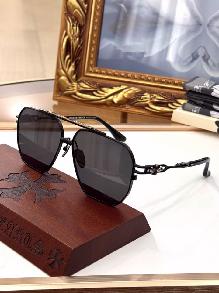 Chrome Hearts Hexagon Sunglasses Black
