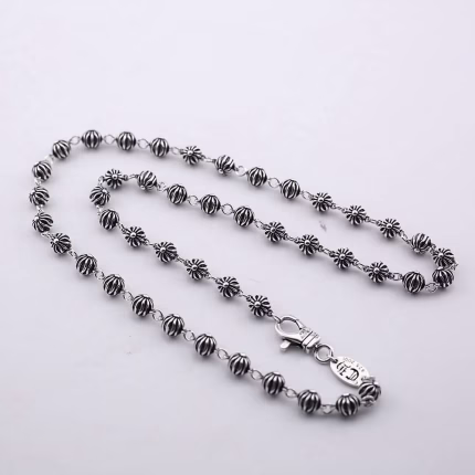 Chrome Hearts Floral Bead Necklace Chain