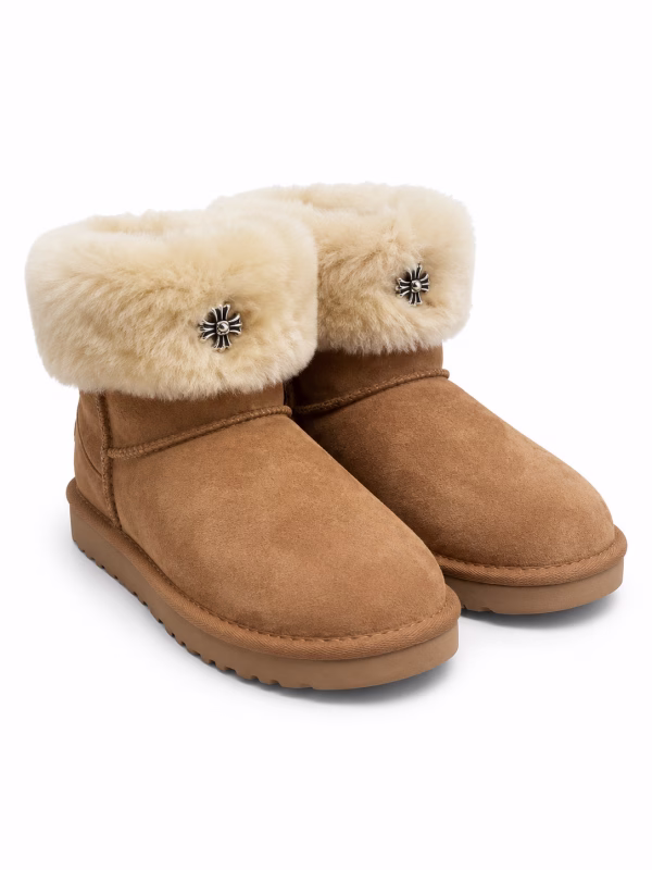 CH Gothic Cross Fur Cuff Ultra Mini UGG Boots