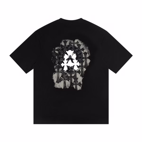 Chrome Hearts Gothic Cross Graphic Tee – Black