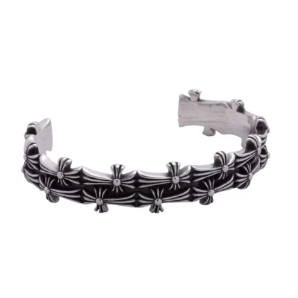 Chrome Hearts Bracelet Multi Cross Open Cuff