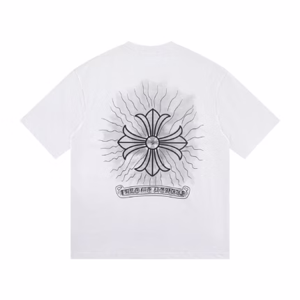 Chrome Hearts Radiant Cross Graphic White Shirt