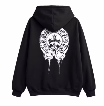 Chrome Heart Horseshoe Cross Black Hoodie