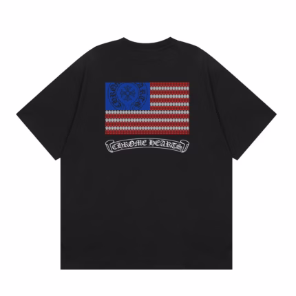 Chrome Heart American Flag T-Shirt Black