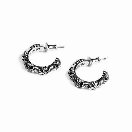 Chrome Hearts Cross Hoop Earring