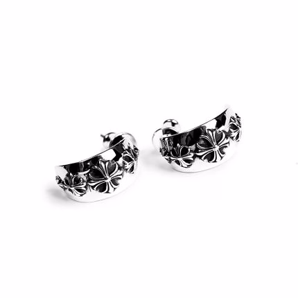 Chrome Hearts CH Plus Wide Hoop Earring Small