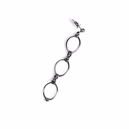 Chrome Hearts Triple Drop Hoop Earring