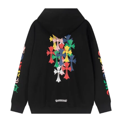Chrome Hearts Script Multicolor Cross Cemetery Hoodie