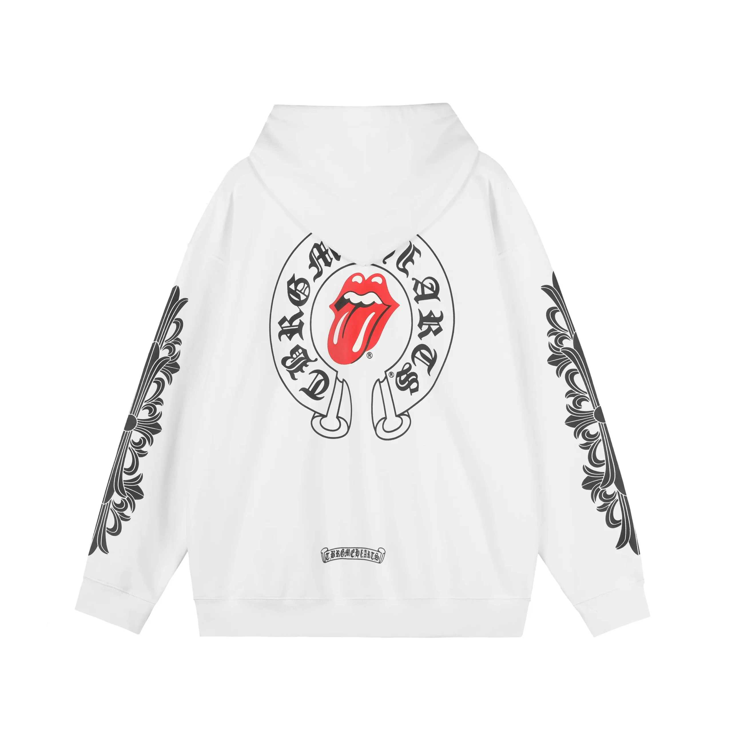 Chrome Hearts Rolling Stones Zip Up Hoodie White