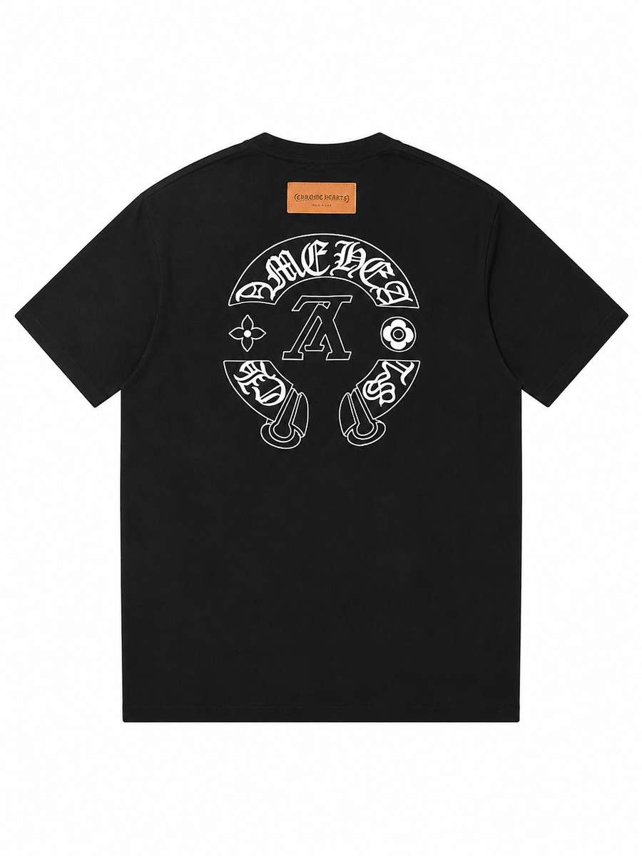 Louis Vuitton X Chrome Hearts Black T-Shirt